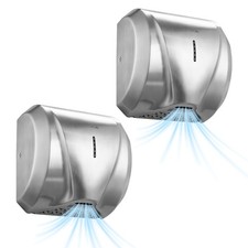 VEVOR Hand Dryer 2 Pack 1800W Bathroom Air Dryer Automatic Stainless Steel picture