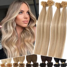 Pre-bonded Keratin U-Tip Hair Extensions Remy Human Hair Nail Tip Fashion Colors picture