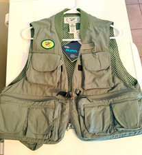 L.L. Bean  vintage ￼ Womens M Regular Green Fly Fishing Vest (NEW)   picture