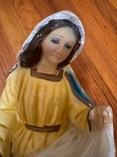 Chalkware Vintage Virgin Mary picture