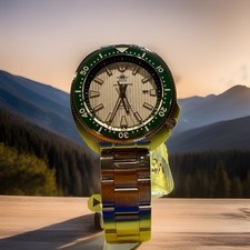 Addiesdive AD2507 Turtle Diver Watch – White 3D Dial, Green Ceramic Bezel, 200M picture