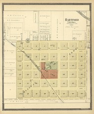 1901 Town Map of Hartford Kansas picture