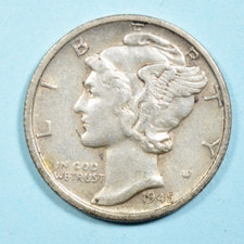 1945 S Mercury Dime ~ Micro S ~ XF Extremely Fine ~ US Silver Coin Collectible picture