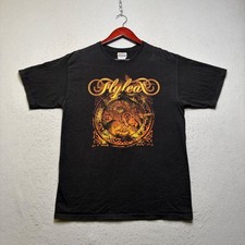 Hanes Flyleaf Band T-Shirt Mens Medium Black 2008 Graphic Heavyweight Tee picture