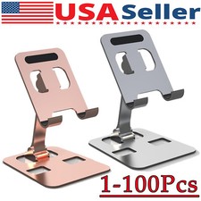 Universal Adjustable Metal Desk Tabletop Phone iPad Tablet Stand Foldable Lot picture