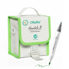 Ohuhu-Mid-tone Markers- 48 Color Alcohol Based Fine & Brush Markers - Refillable picture
