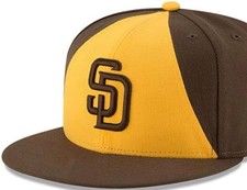San Diego Padres Brown Gold Adjustable Snapback Hat Flat Bill Cap picture