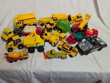 Construction Set Lot Of 16 Toy Cars Vehicles Die Cast Vintage Matchbox Maisto picture