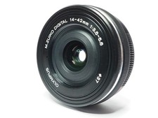 [Near MINT] Olympus M.Zuiko 14-42mm f/3.5-5.6 EZ Pancake Lens Black picture