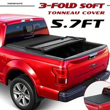 Soft Tri-Fold Tonneau Cover FOR 09-26 Dodge Ram 1500 NO RAM BOX 5.7FT Truck Bed picture