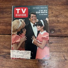 TV Guide February 1967  Dean  Martin; No Label Hollywood CA Ed; TV picture
