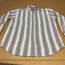 Greatland Apparel Shirt Mens XLT Blue Striped Flannel Button Down Long Sleeve picture