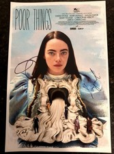 Emma Stone, Yorgos Lanthimos Signed Poor Things - 12x18 Movie Poster picture