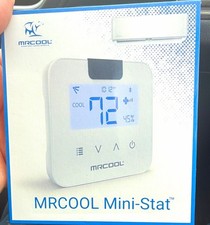 MRCOOL Mini-Stat Digital Thermostat w/ Digital Display, White, Square picture