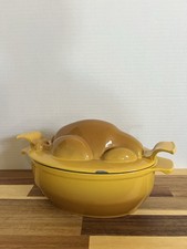Vintage ILSA “Cuocipollo” Chicken Enamel Cast Iron picture