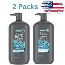 Dove Men+Care Body Wash & Face Wash for Men Clean Comfort, 30 oz -  2 PACK picture