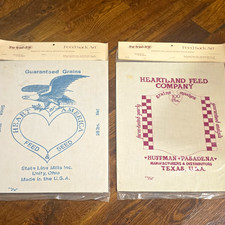 The Finish Line Feed Sack Art Prints Lot of 2 Heart of America/Heartland picture