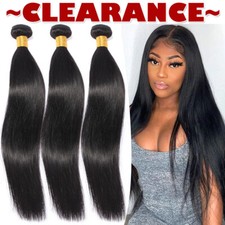 8-30 inch THICK 1-4BUNDLES Brazilian Virgin Human Hair Weave Weft Extensions US picture