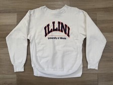 Vintage University of Illinois Sweatshirt LARGE Soffe 90s Y2K USA Made Crewneck picture