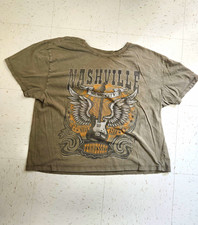 Inspired Culture Women’s Plus 3X Gray Crew Neck Music City Graphic Tee Cotton picture