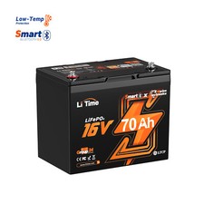 LiTime 16V 30Ah/70Ah/100Ah Smart Fish Finder Lithium Battery LiFePO4-Refurbished picture