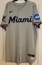 AUTHENTIC NIKE 2024 MIAMI MARLINS TREY MANCINI TEAM ISSUED GAME JERSEY L 48 picture