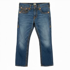 VTG True Religion Ricky Super T Straight Leg Jeans Mens 34x28 Made in USA Y2K picture