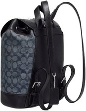 Authentic Coach Dempsey Drawstring Backpack  Signature Jacquard Patch And Stripe picture