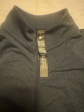 Lululemon Metal Vent Tech Men’s Heathered blue  Long Sleeve 1/4 Zip Mock Neck L picture