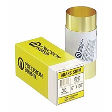 Precision Brand 17415 Shim Stock, Roll, Brass, 0.0100 In, 6 In picture
