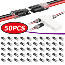 50x Double Wire Plug in Connector with Locking Buckle, Locking Buckle AWG 18-22 picture