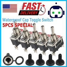 5X Toggle Switch Rocker Heavy Duty 15A 250V SPST 2 Terminal Car Boat Waterproof picture