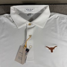 Peter Millar Summer Comfort Performance Polo Texas Longhorns White Size XL $130 picture