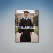 Classic Black Doctoral Gown, Hood, Graduation Set | Customized“ picture