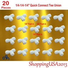 20 X Quick Connect Tee Fitting Connector 1/4-1/4