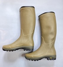 LE CHAMEAU COUNTRY JERSEY LINED VIBRAM SOLE MEN'S ICONIC GREEN WELLINGTON BOOTS picture