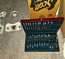 Aegean Weave Gold Set 12 by Wallace Sterling Silver Flatware 60 pieces picture