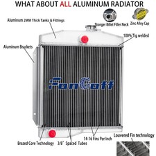 4 Rows Aluminum Radiator For 1955 Jeep Willys 1959-1971 1952 Jeep CJ3/CJ5 CJ6.MT picture