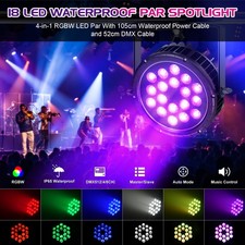U'King 18X15W LED RGBW Waterproof Aluminum Alloy Par Light Stage Light DMX Party picture