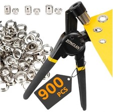 Heavy Duty Grommet Tool Kit with 900pcs Grommets, Multi-Size Eyelet Pliers picture
