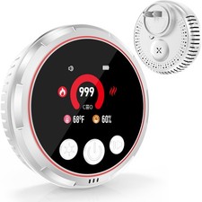5-in-1 CO, Smoke & Gas Detector, Plug-in with Battery Backup for Home and Travel picture