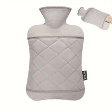Extra Thick Durable Hot Water Bottle with Plush Cover - For Warmth & Pain Relief picture