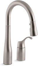 Kohler Simplice Two-Hole Kitchen Sink Faucet - K-647-VS - VIBRANT STAINLESS picture