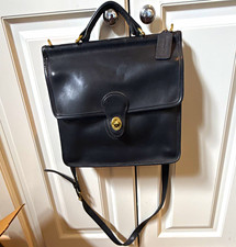 Vintage Coach Black Leather Willis Bag picture