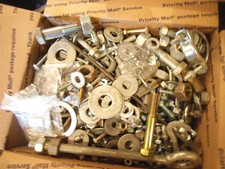 Qty=56 lbs: MIXED LOT OF BOLTS NUTS WASHERS & OTHER FASTENERS- LOT #1 picture