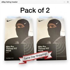 2 pack Nike Pro Therma-Fit Hyperwarm Hood Ski Mask Black SHIPMENT SAME DAY picture