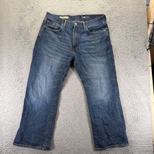 Gap 1969 Jeans Mens 36x30 Blue Cotton Denim Straight Relaxed Fit Faded Workwear picture