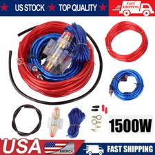 1500W Car Audio Cable Kit Amp Amplifier Install RCA Subwoofer Sub Wiring 8 Gauge picture
