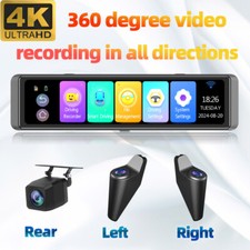 360 Degree Car Rearview Mirror Dash Cam 4 Channels Car Cameras 4K+1080P ADAS BDS picture