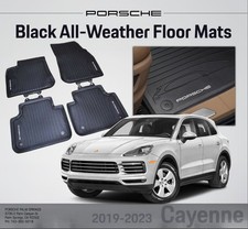 2019-2023 Genuine Porsche Cayenne All-Weather Floor Mats - Black  9Y00448011E0 picture